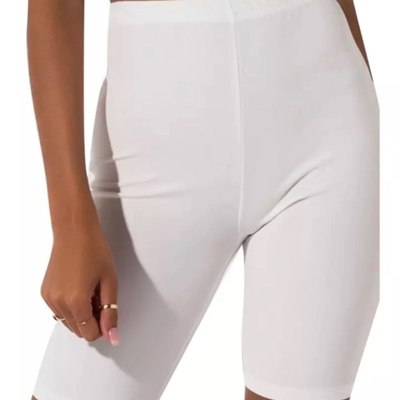 White Biker’s Shorts - Picture 2 of 4